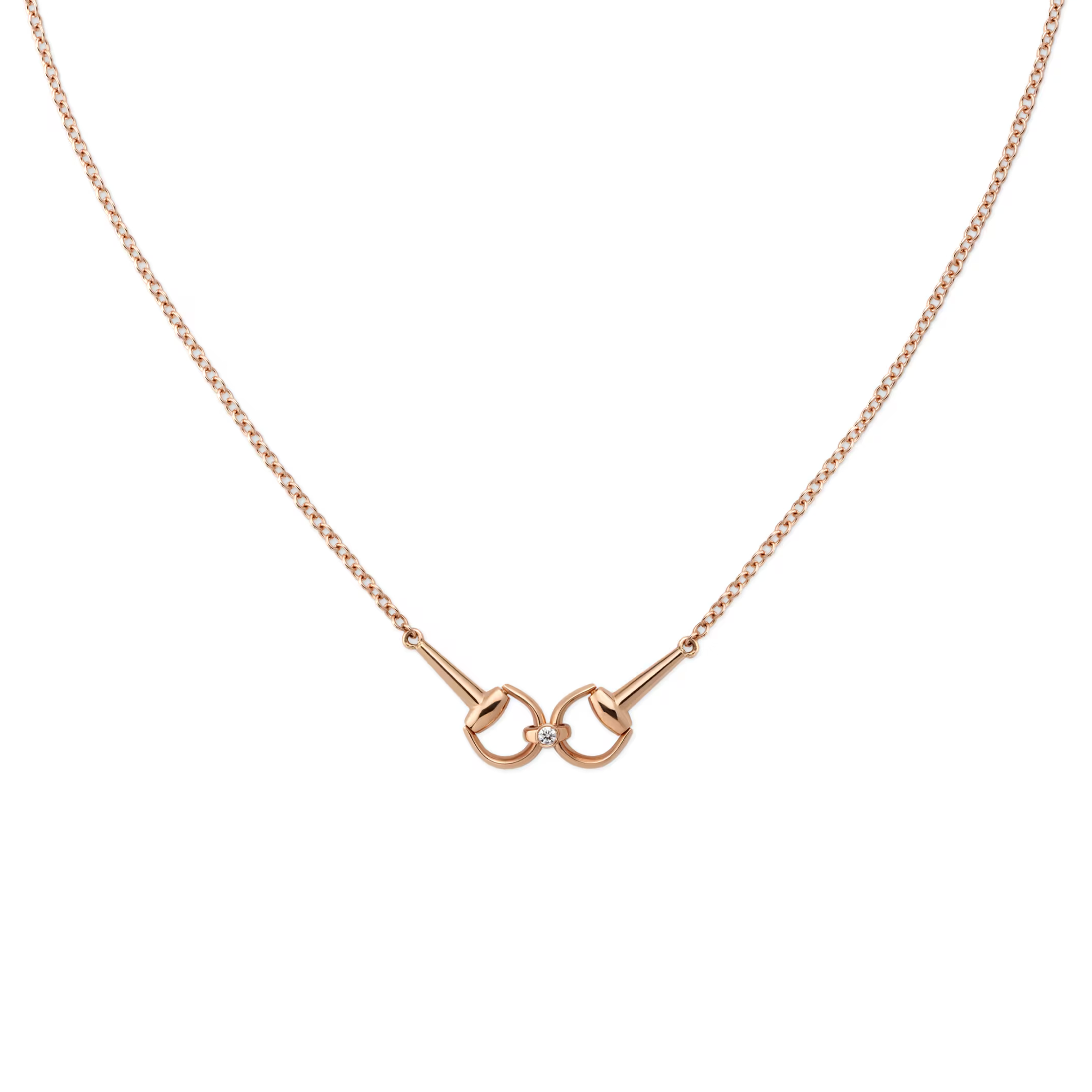 GUCCI HORSEBIT DIAMOND CHAIN NECKLACE 796833